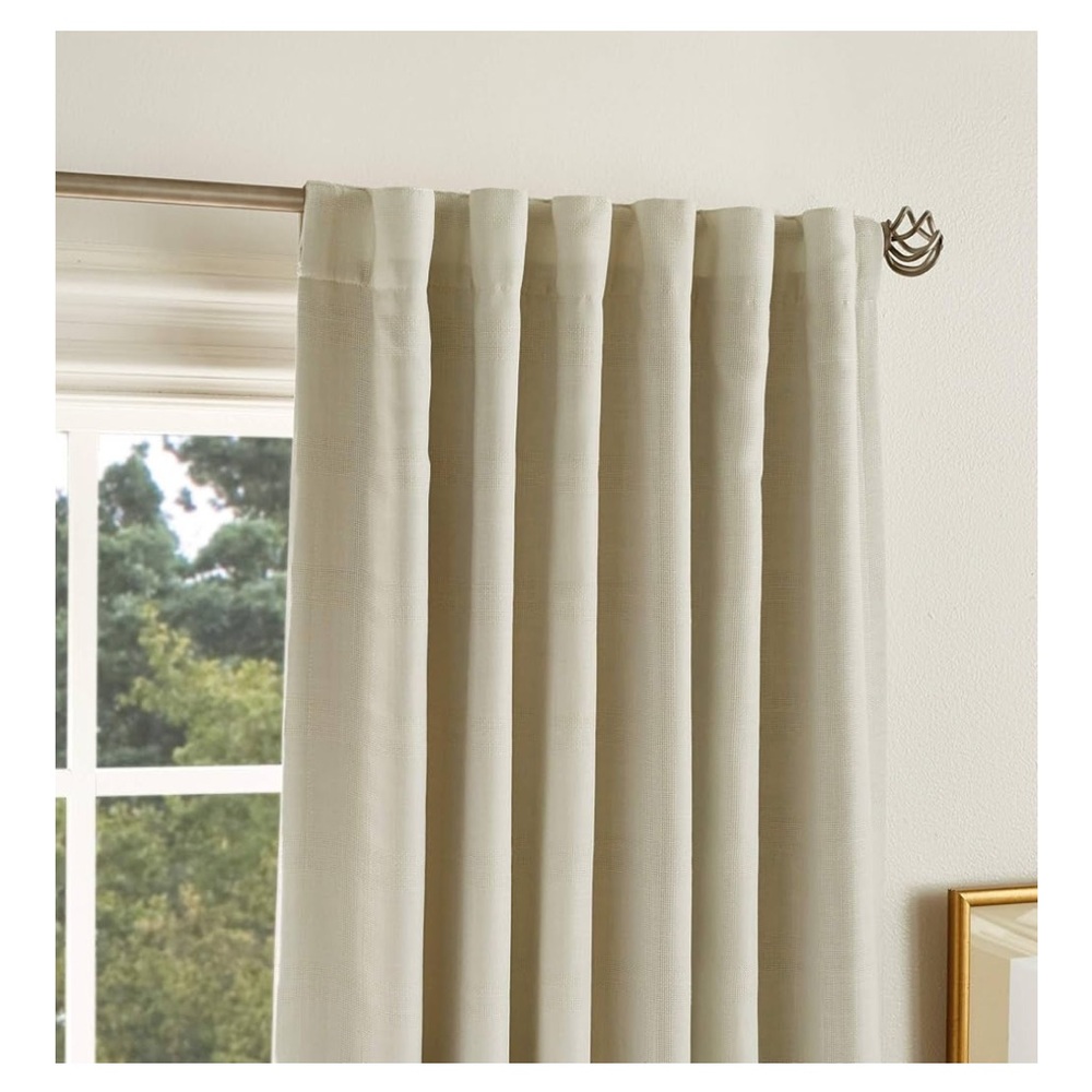 NWOT Martha Stewart 4 Panels Bedford Woven Linen Lined Blackout Curtains